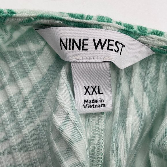 Nine West Women's One Shoulder Bodycon Dress XXL Green Small Zebra - Picture 4 of 8